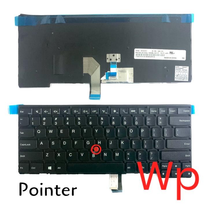 Keyboard Lenovo Thinkpad E431 E440 L440 T431S T440 T440P Hitam - Red Pointer