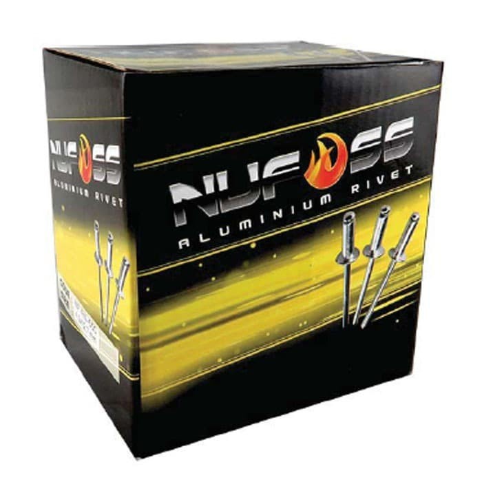 Nufoss 550 Paku Ripet 4.0x12.7mm Aluminium Rivet Nut isi 1000 Pcs