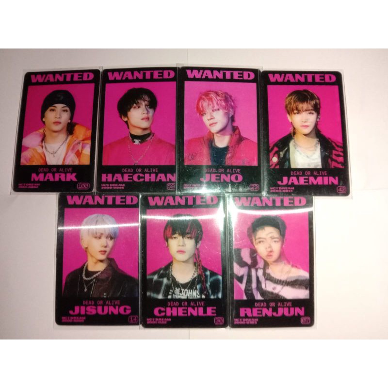 Photocard Lenticular Glitch Mode NCT Dream (MARK RENJUN JENO CHENLE JISUNG)