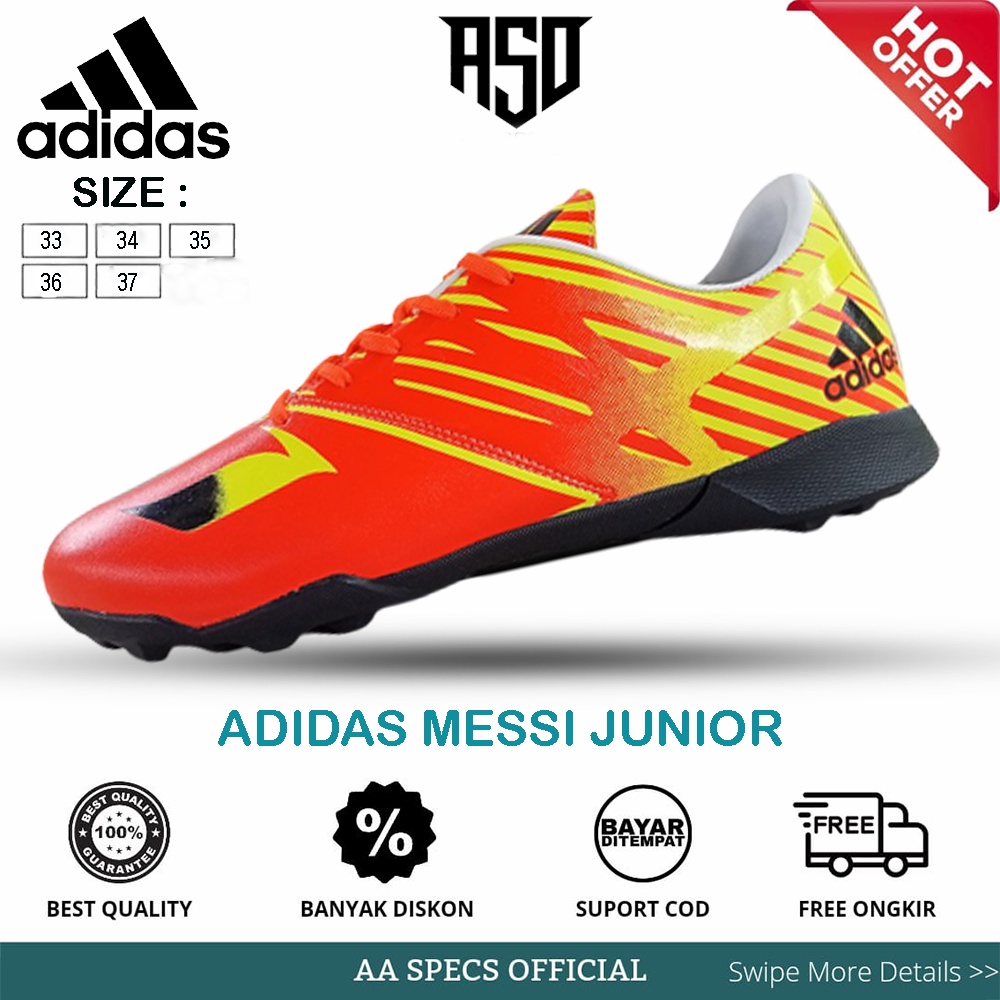 Sepatu Futsal Anak Adidas Messi Copa Junior Original Ukuran 33 37 Orange Stabilo