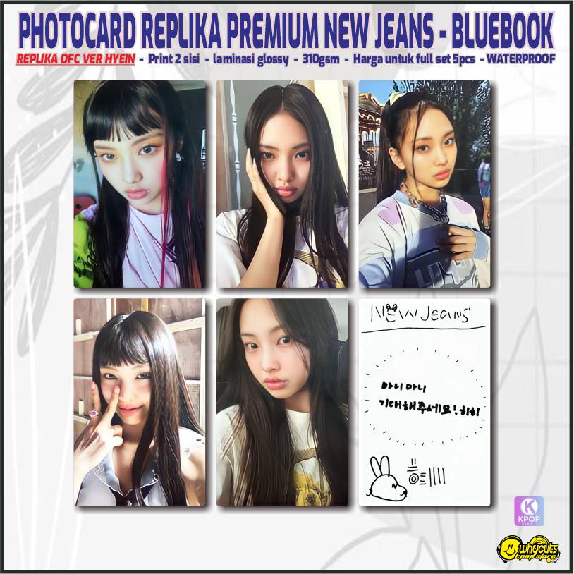 Photocard Set Replika Premium Newjeans / Print 2 sisi laminasi glossy / Anti air tidak berubah warna / isi 5 pcs