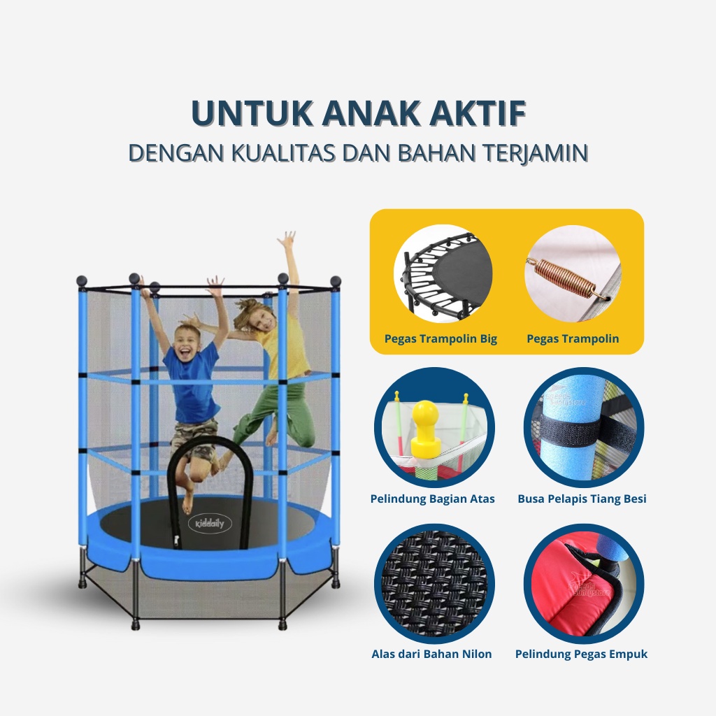 KIDDAILY TRAMPOLIN ANAK TRAMPOLINE ANAK