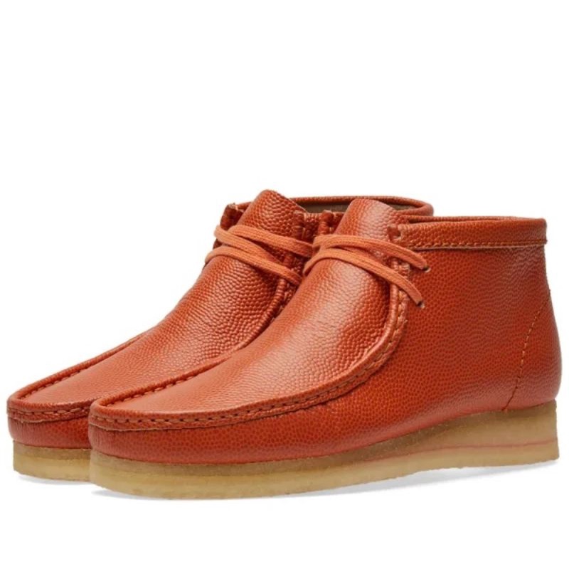Clarks Wallabee Boots Horween Leather (Orange) (CLRKSWLB-BHL) Original
