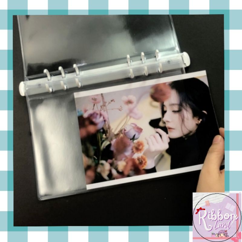 

A5 & A6 Kantong Sleeve PVC Clear Transparan Binder Diary Notebook 6 Ring