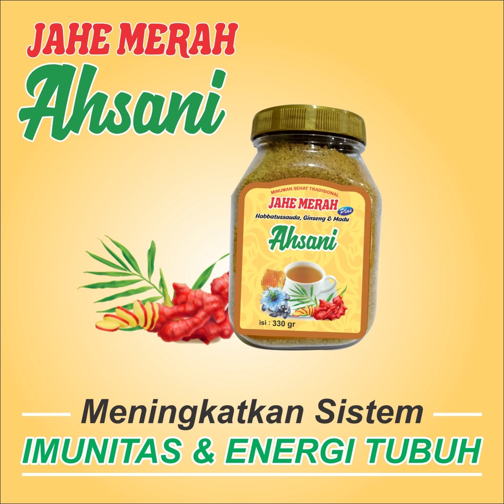 

Jahe Merah Ahsani Jahe Merah Toples 330 gram Minuman Jahe Serbuk Hangat