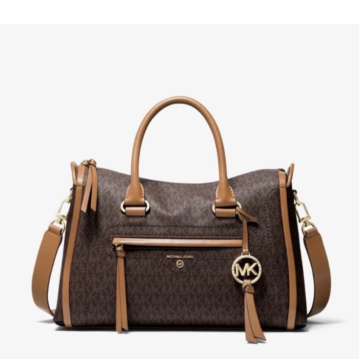 Ready MK Carine medium satchel brown acorn nwt Size 31x9,5x24.5