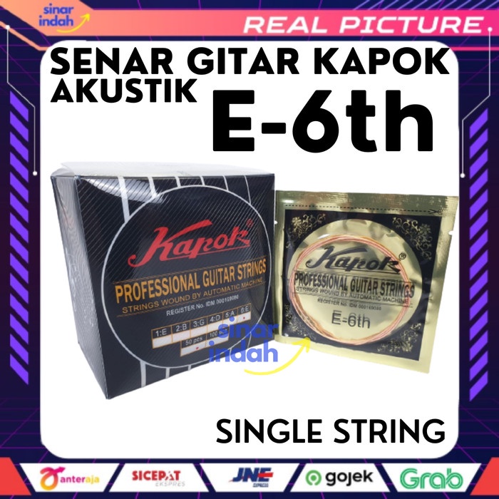 Single String Senar Gitar Kapok Akustik Satuan No 6 Nada E Original