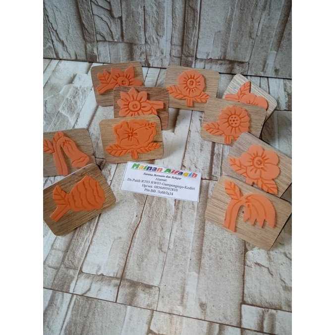 cusss order] Mainan Anak Edukatif- Stempel Bunga- Mainan Mengecap