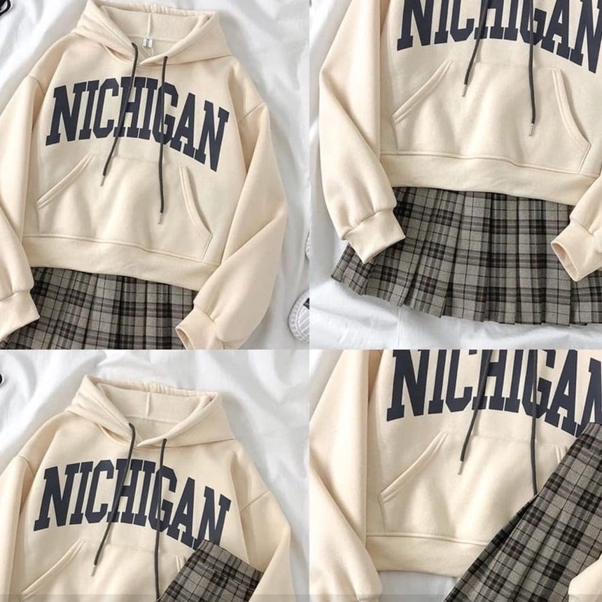 Nichigan Hoodie - Outfit Wanita Dan Pria - Allsize - Bahan Fleece tebal dan lembut