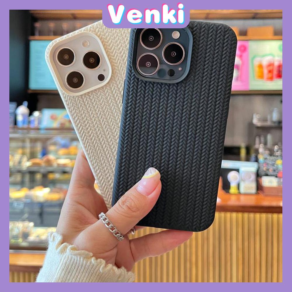 Case For iPhone 14 Series TPU Soft Simple Case Woven Texture Solid Color Black White Case Camera Protection Shockproof Compatible For iPhone 14 13 12 11 Plus Pro Max 7 Plus X XR