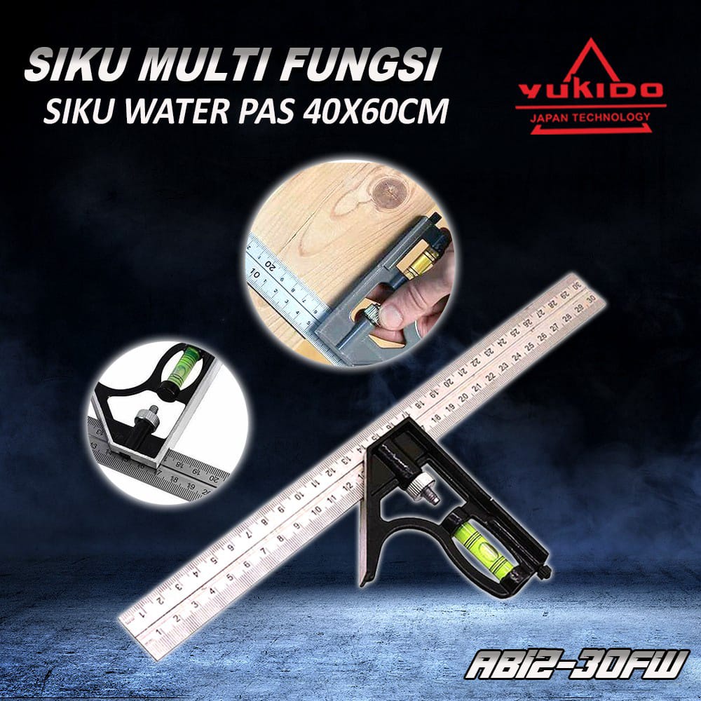 Jual Penggaris Siku L Waterpass Kombinasi Square Ruler Sudut Presisi