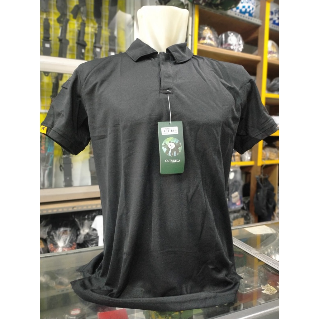 Kaos Kerah Tactical Import Hitam