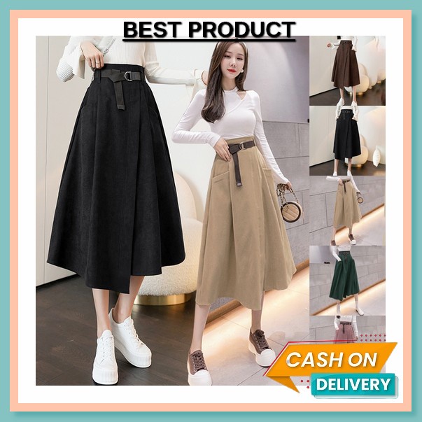 Rok Wanita Kerja Kekinian Spandek Dewasa Skirt Remaja Korea Cewek Natal Murah Terbaru Keren Span Kar