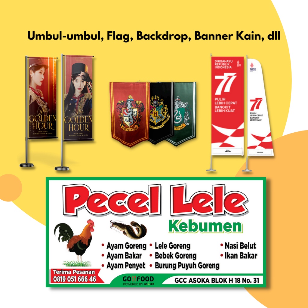 Jual Cetak Kain Direct Sublim Sublimasi Cetak Umbul Umbul Flag