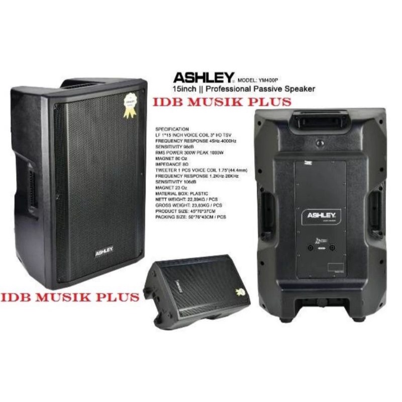 Speaker Pasif 15" Ashley YM400P YM 400P  Original