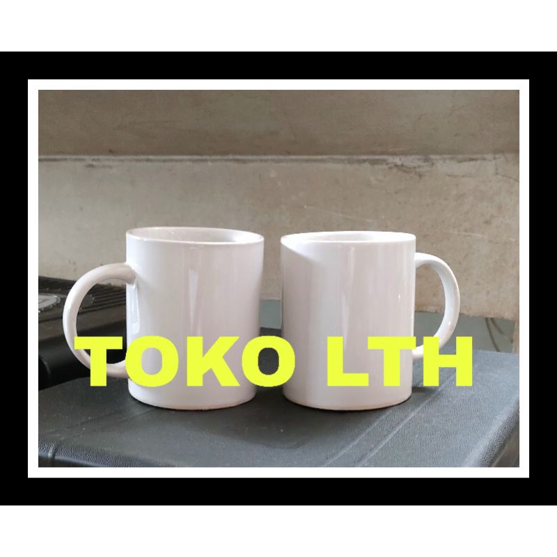 MUG SABLON POLOS PUTIH CANGKIR GELAS SOUVENIR KERAMIK