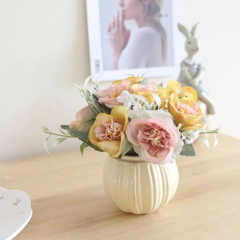 bunga artificial tanaman artificial bunga palsu bunga pot tanaman hias