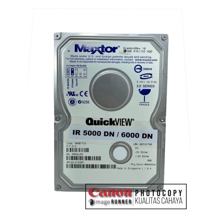 

Exclusive Hard Disk Mesin Fotokopi Canon Ir 5000Dan 6000 Dn Network Printer