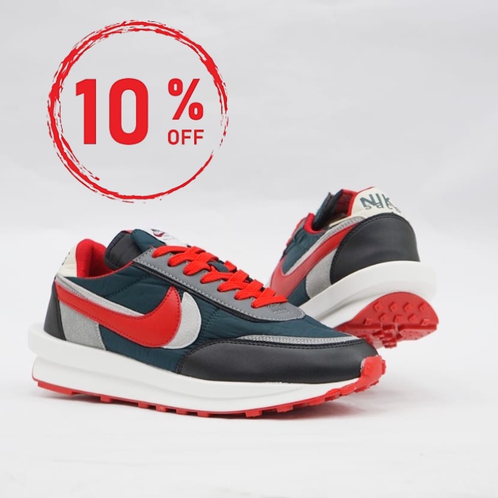 Sepatu Sneakers Pria Wanita Nike X Sacai Original Quality Premium Merah