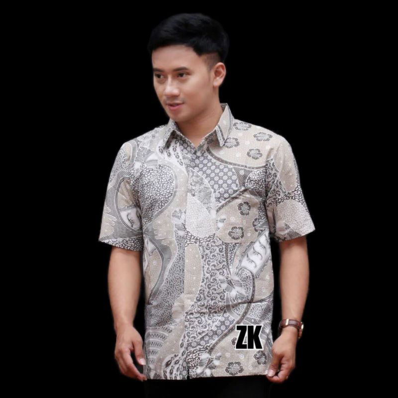 Kemeja batik pria lengan pendek reguler | Baju batik pria lengan pendek