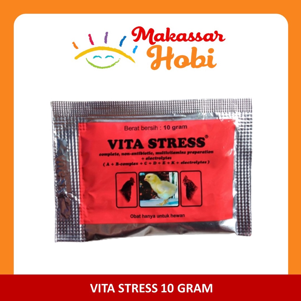 Vita Stress 10gr Obat Vitamin Ayam Burung Anti Stres VitaStress Medion