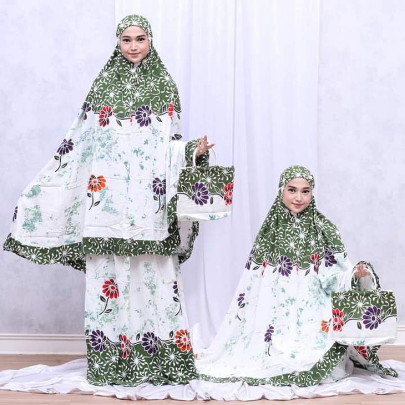 MUKENA CAP PEREMPUAN DEWASA KEKINIAN RAYON PREMIUM TERBARU BATIK PEKALONGAN TERMURAH