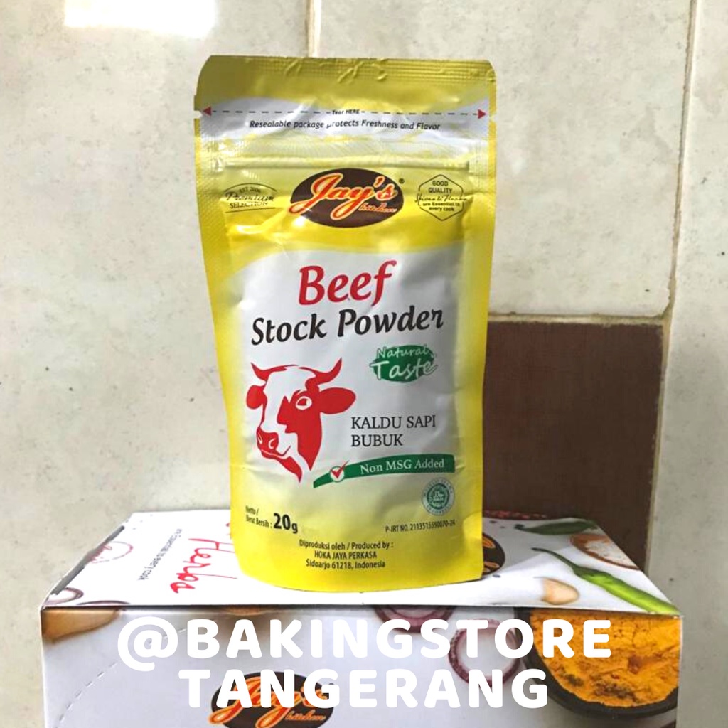 

Jay's Kitchen Beef Stock Powder Zipper 20 GR