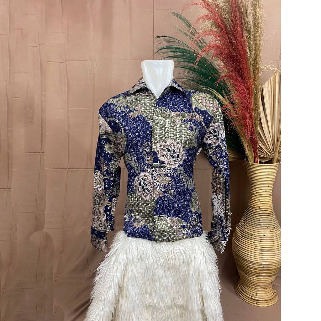 KEMEJA PANJANG BATIK-KEMEJA BATIK KEBAYA-KEMEJA BATIK LENGAN PANJANG