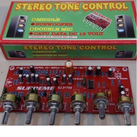Tone control Stereo Midle + subwofer dc 12v plus MIC