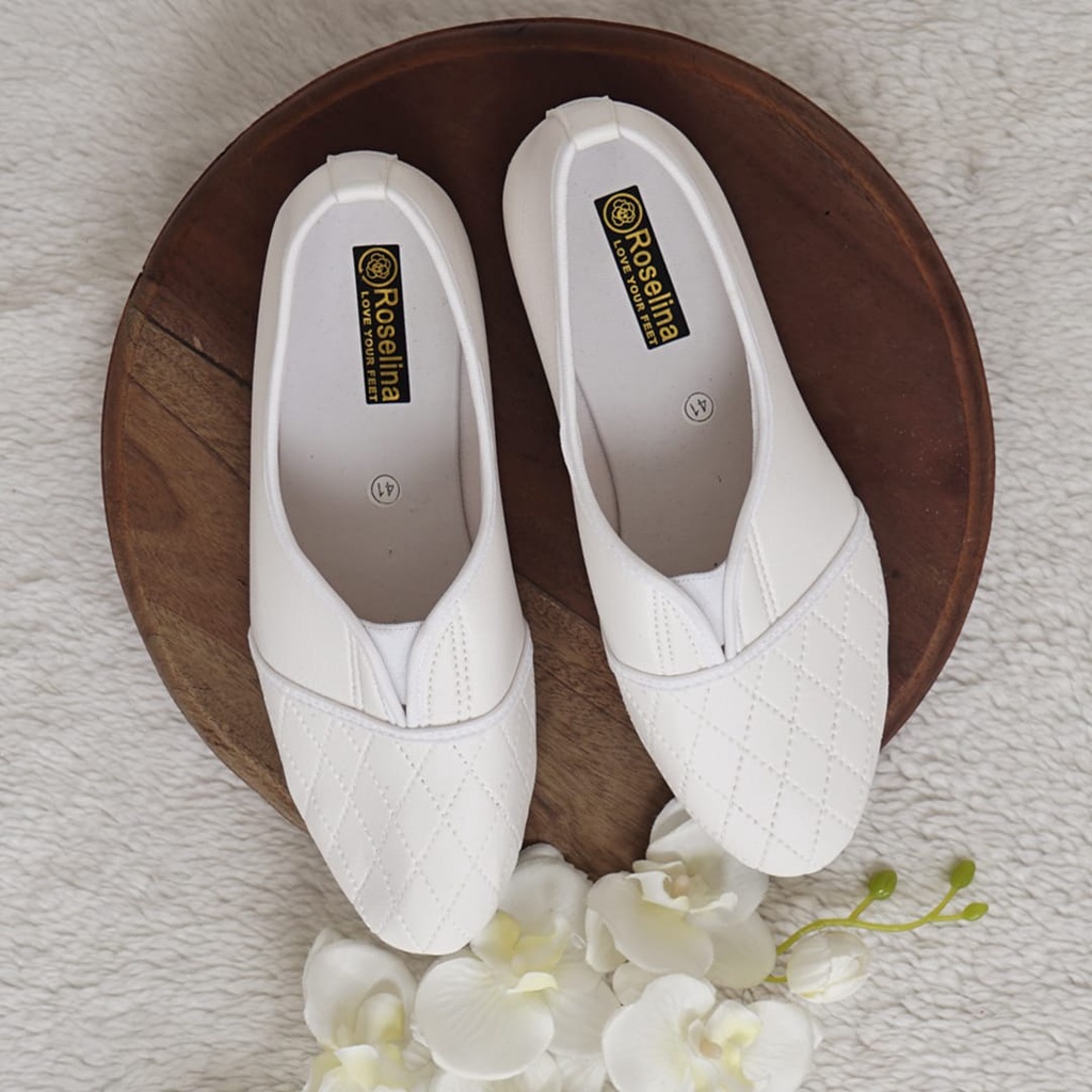 Sepatu Haji Wanita Flatshoes Putih Terbaru | Sepatu Wanita Flatshoes Perlengkapan Haji Dan Umroh