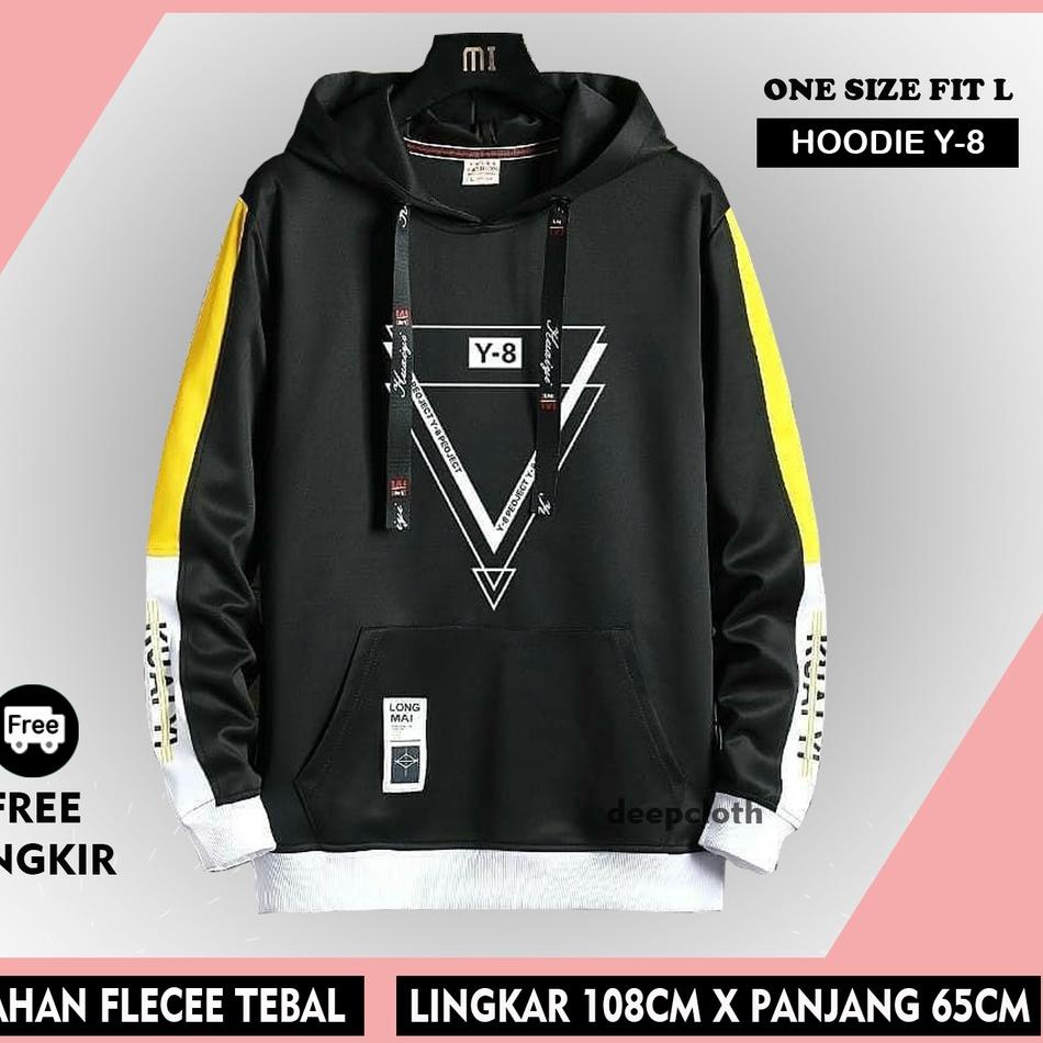 Viral Sweater cowo aesthetic Switer Cowok Keren swetter pria Switer Hitam Hodie Cowok / Sweater hodd