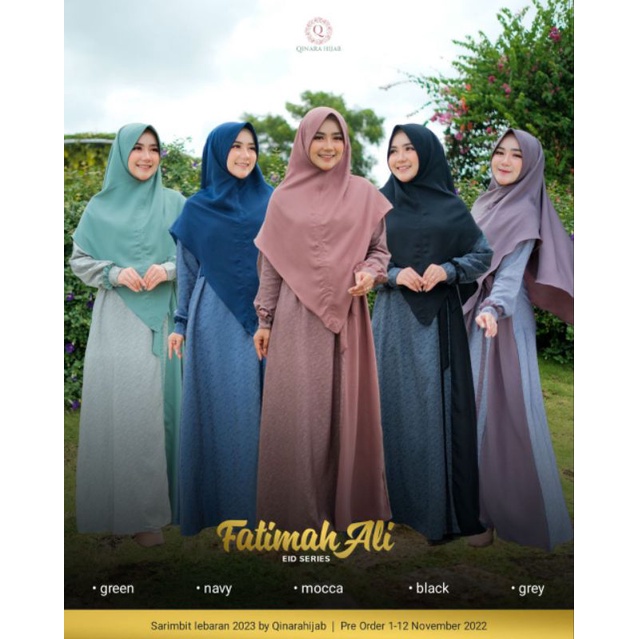 gamis mom Fatima Ali eid series by qinara hijab open PO