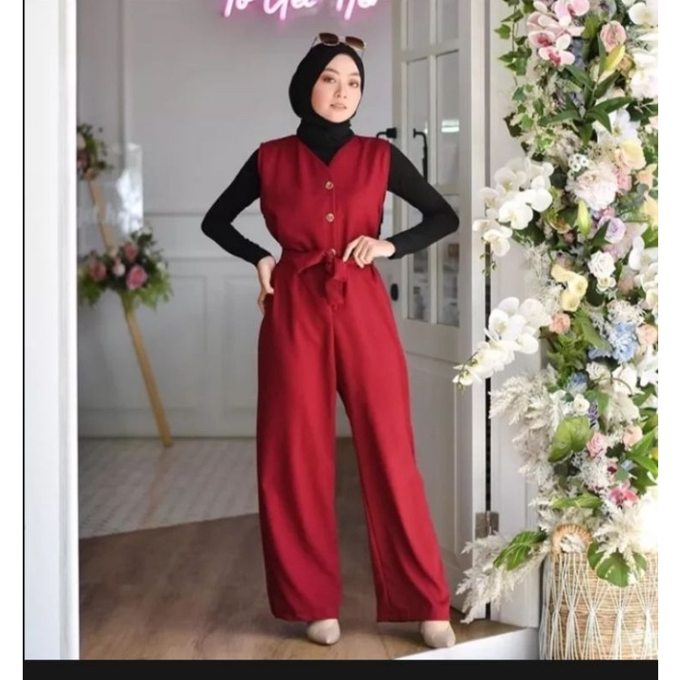 overall jesyta/baju overall wanita dewasa/overall polos terbaru/baju overall busui frendly/pakaian w
