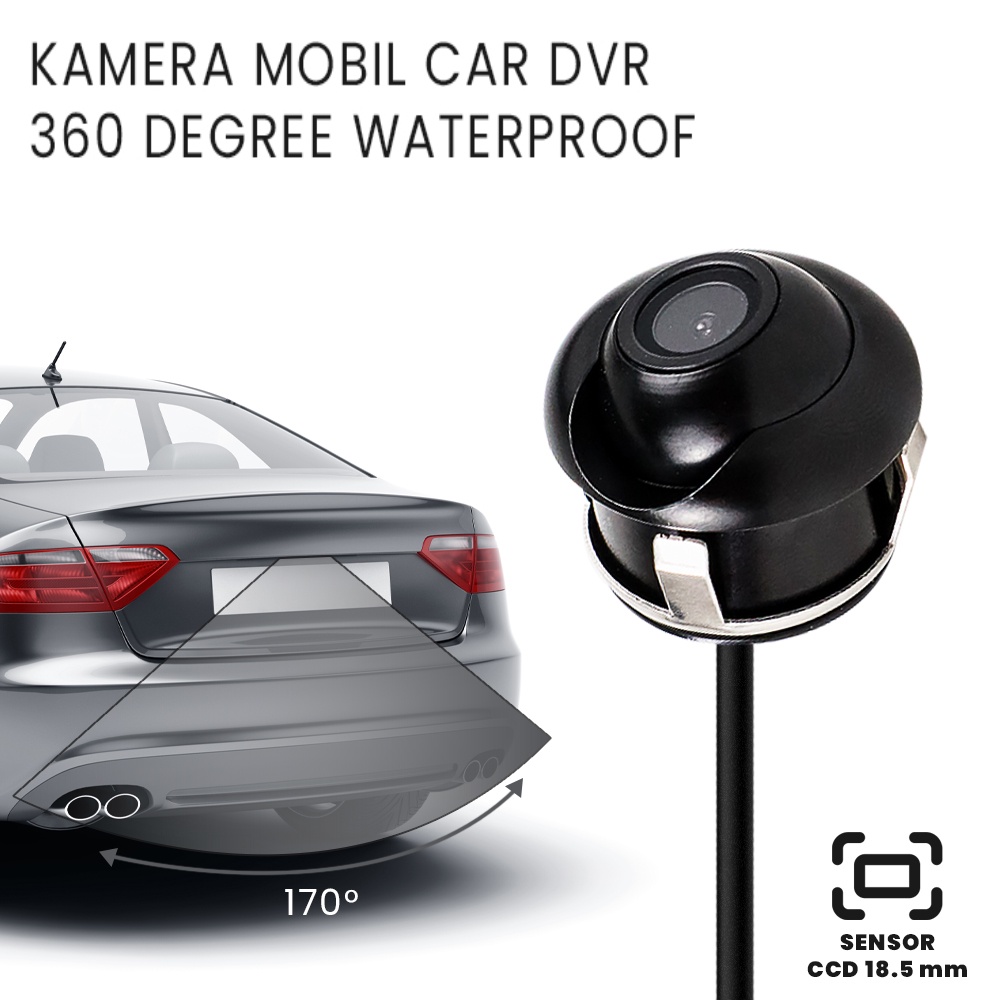 Kamera Mobil Car DVR 360 Degree Waterproof - W360 - Black