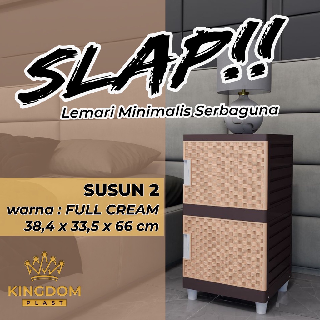 LEMARI PAKAIAN MINIMALIS KINGDOM SLAP FULL CREAM LEMARI SWING LEMARI PLASTIK LEMARI BAJU LEMARI BAGUS LEMARI MURAH