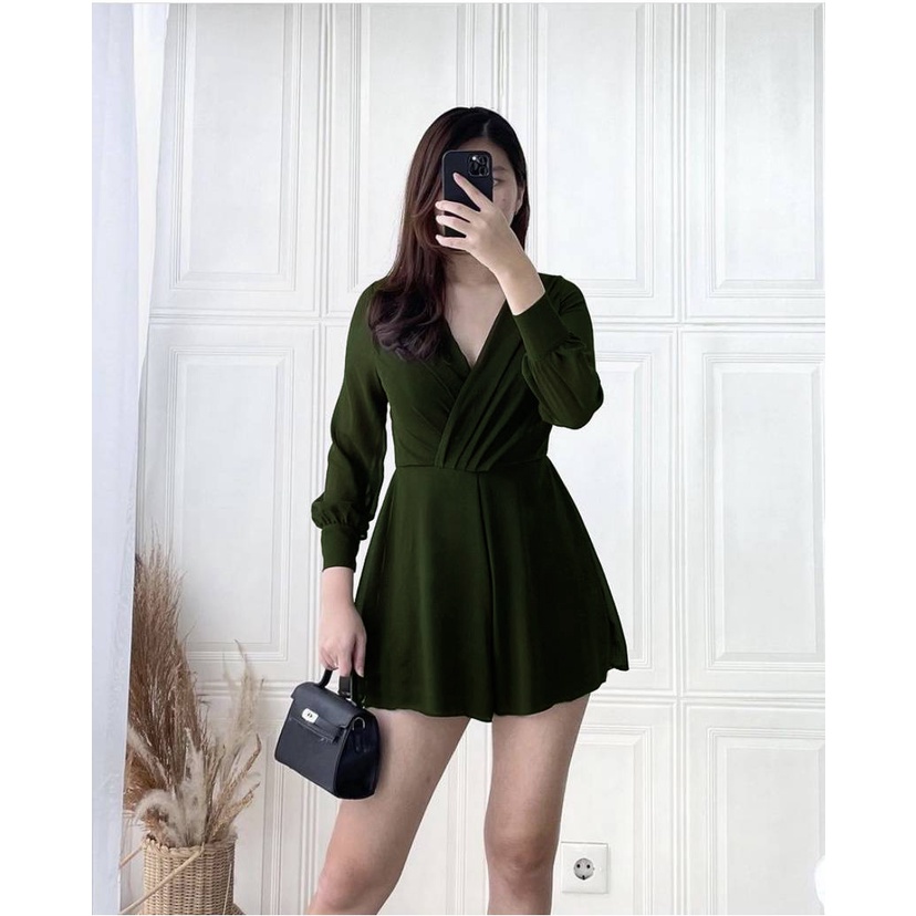 jumpsuit pendek wanita / jumpsuit barbara