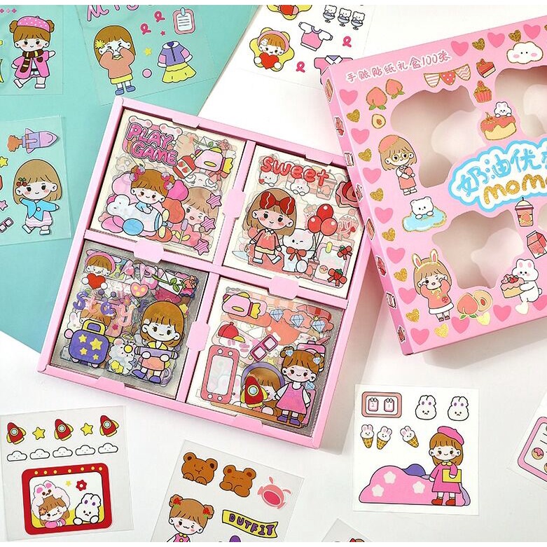 

10 Lembar Stiker Motif Kartun Korea Lucu Anti Air Dekorasi Handbook Scrapbook DIY
