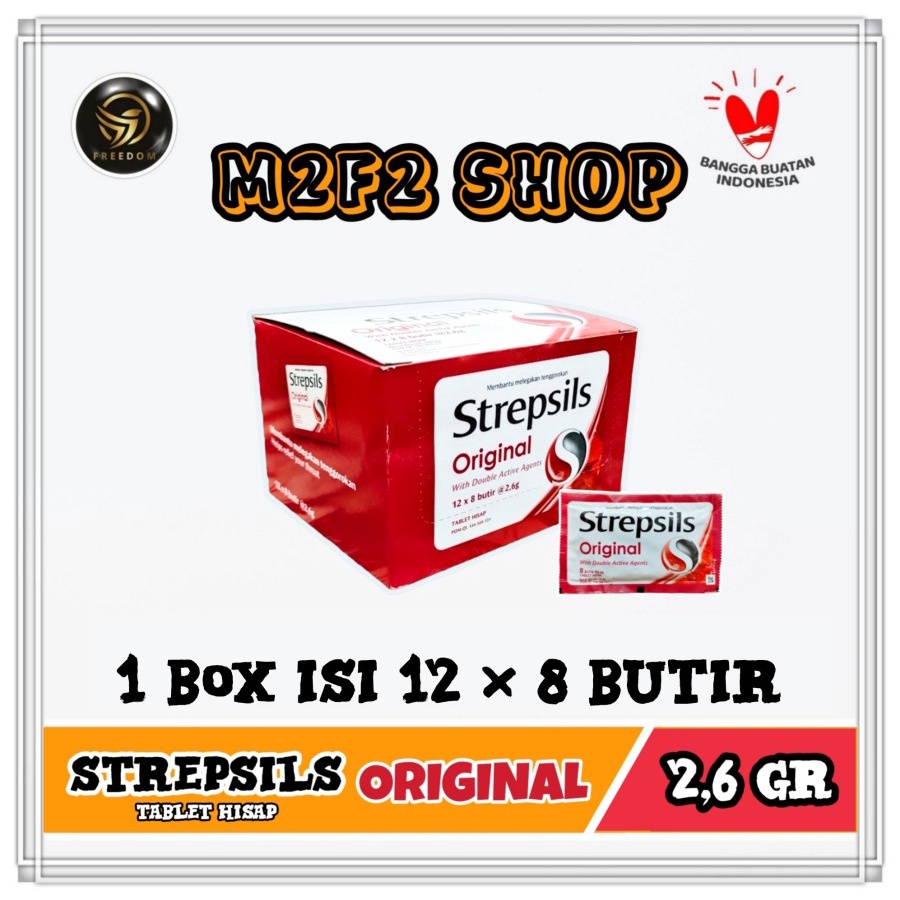 

Permen Strepsils Original Double Active Agent Merah - 249,6 gr (Kemasan 1 Box)