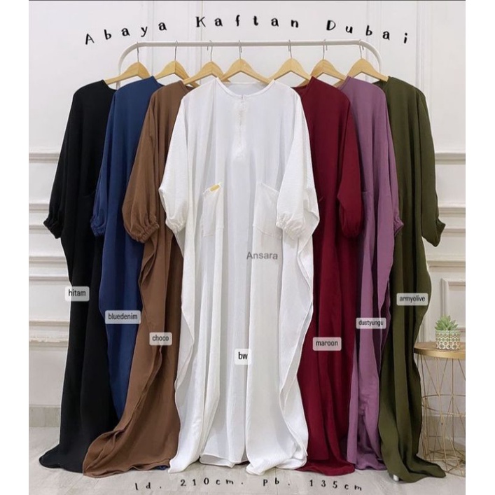 ABAYA KAFTAN DUBAI / ABAYA TERBARU / ABAYA CRINKLE AIRFLOW / KAFTAN