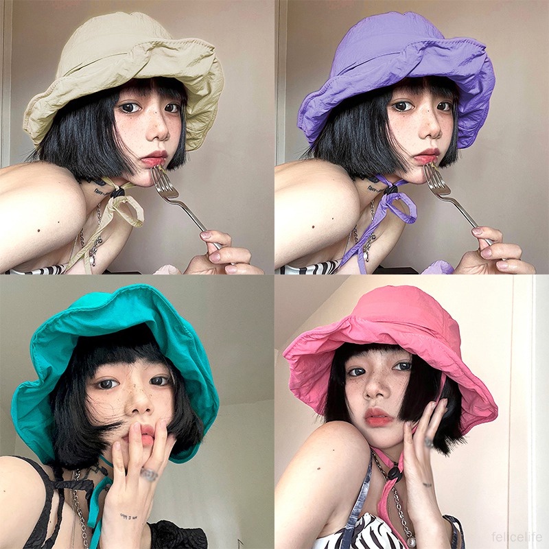 Topi Sun Visor Wanita Bahan Tipis Breathable Untuk Wajah Kecil