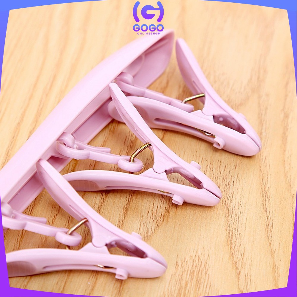 GOGO-C281 Hanger Baju Jepitan 8IN1 / Gantungan Jemuran Baju Plastik Tebal / Hanger Kaos Kaki / Gantungan Pakaian Dalam