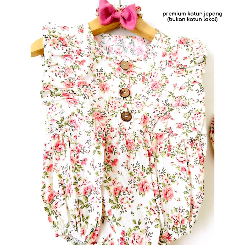 Jumper Premium Katun Jepang Baby Rose French Baju setelan pergi lucu fashion anak bayi perempuan cewek murah terlaris lucu cecile astrid pam kayle cherry blossom velvet shahia eun ji mommy little princess aurora NAOMI amy summer bryna mia nalisa claire