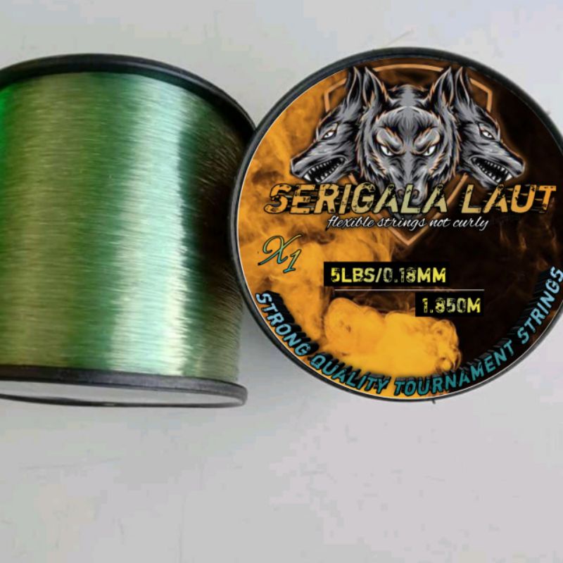 Senar Pancing serigala laut 1000M (  HIJAU ARMY   ) alat pancingSenar SenarNilon mancing joran..
