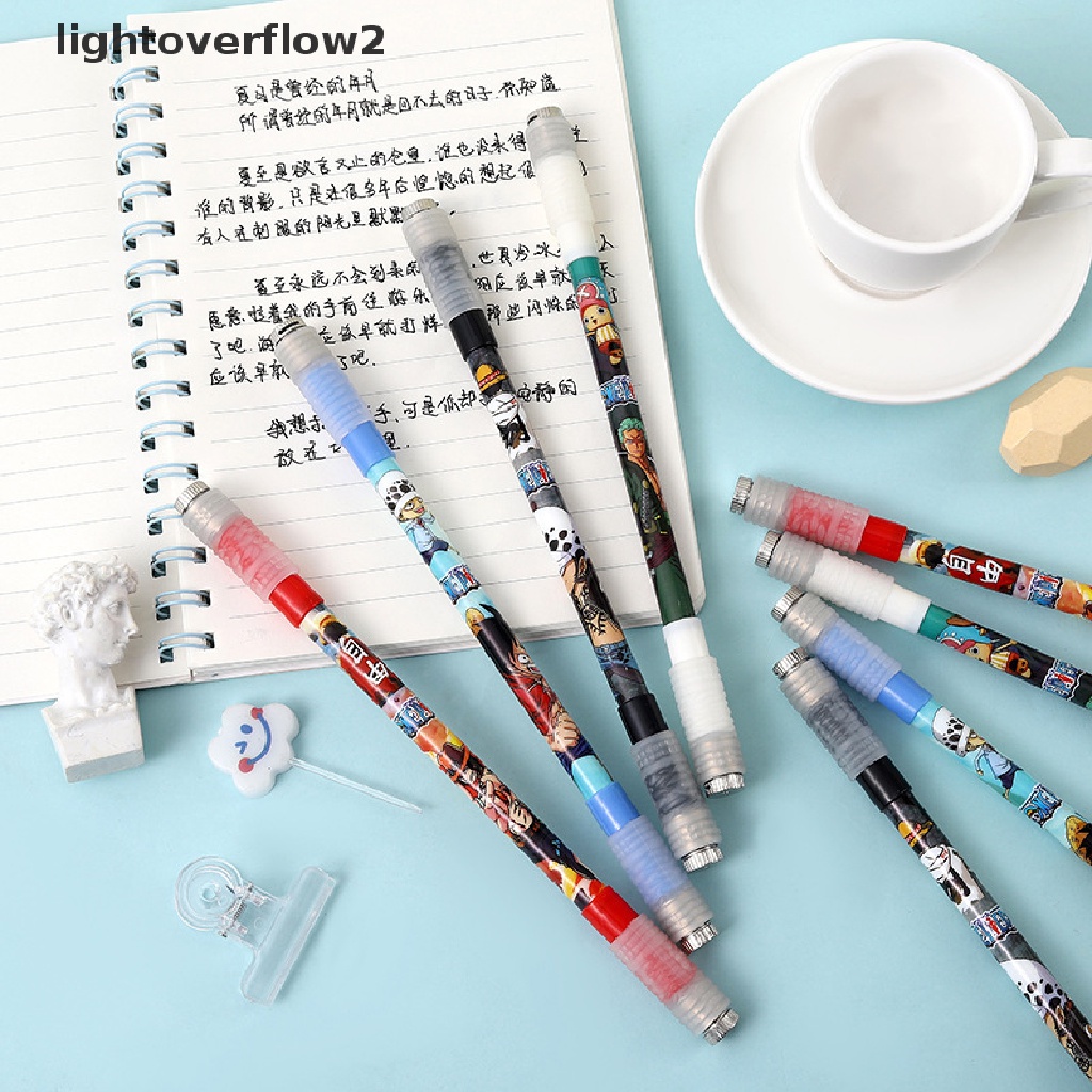 (lightoverflow2) 1pc Pulpen Akrilik Dengan Lampu LED Luminous Untuk Pelajar