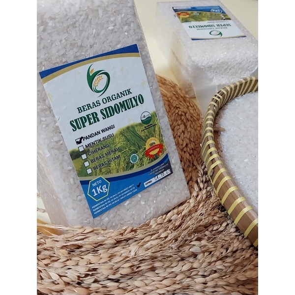 Beras Organik Super Sidomulyo Pandan Wangi Kemasan 1 Kg