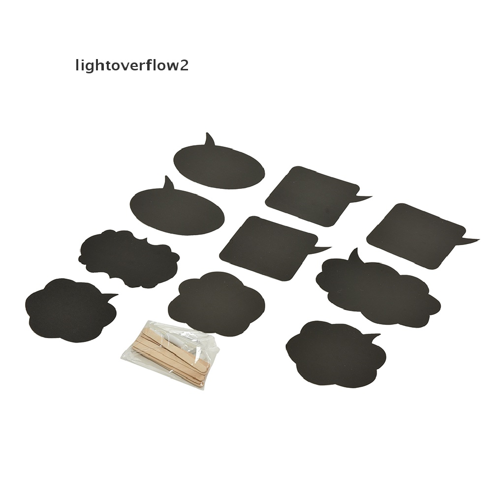 (lightoverflow2) 10pcs Stik Papan Tulis Hitam Untuk Properti Photo Booth Pesta Pernikahan / Ulang Tahun