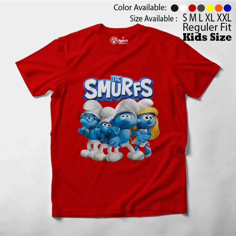 Kaos Atasan Anak Agatchi Motif Smurf