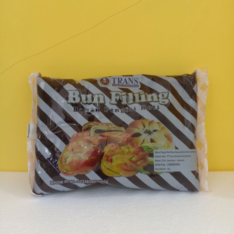TRANS RED BEAN BUN FILLING 1kg | BAHAN PENGISI ROTI RASA KACANG MERAH | ISIAN ROTI PASTA KACANG MERA
