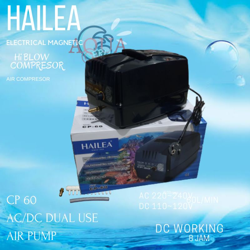 HAILEA POMPA UDARA AERATOR AC/DC TEKANAN BESAR LOW WAT