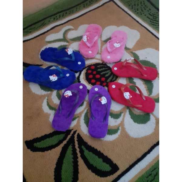 SANDAL JEPIT BULU ANAK MANIS MURAH